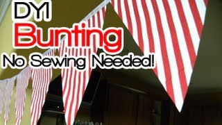 DYI Bunting Tutorial No sewing needed [upl. by Lindie663]