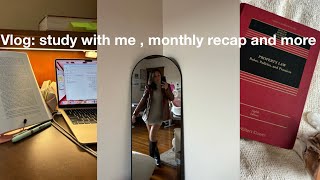 Vlog study with me monthly moments and school day [upl. by Ellekram]