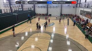 CFS Knights vs Heritage Classical 20241024 Day 1 Match 1 1st Set [upl. by Asyen]