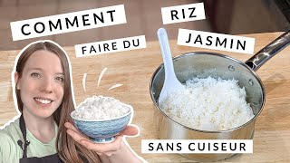 COMMENT CUIRE DU RIZ JASMIN DANS UNE CASSEROLE  HOW TO COOK JASMIN RICE  HOP DANS LE WOK [upl. by Ellitnahc]