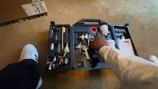 Unboxing the Campbell Hausfeld LVLP gravity feed spray gun kit [upl. by Enaj562]