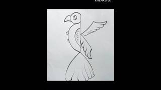 K How to Draw Bird With K Latter with step by step for beginners 😲art drawing bird shorts [upl. by Nanji712]