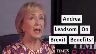 Brexiteer Andrea Leadsom Struggles To Find Brexit Benefits [upl. by Ailerua]