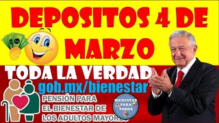 😱🤑DEPOSITOS DEL LUNES 4 DE MARZO URGE QUE VEAS PENSIÓN PARA EL BIENESTAR DE LOS ADULTOS MAYORES🤑😱 [upl. by Ettenad]