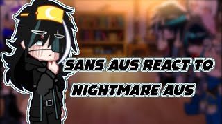 •Sans Aus react to NightMare AusAu200 Sub Special lateSooo Short like Nighty• [upl. by Ynaffat]