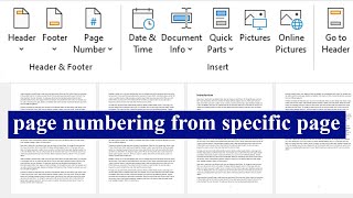 How to start page numbering from specific page  MS Word [upl. by Smada]