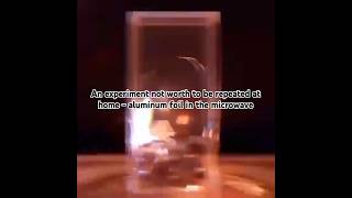 An experiment not worth to be repeated at home aluminum foil in the microwaveamazingfacts science [upl. by Euqinad471]