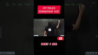 NEET🩺CIP RULES✅ISOMERISM🔥GOC✅ neet pw pankajsir shorts short viralvideo reels jee study [upl. by Uamak27]