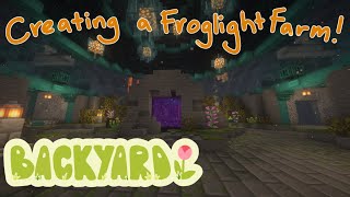 Creating a Froglight farm in survival minecraft With Friends Backyard Server Stream [upl. by Chantalle]