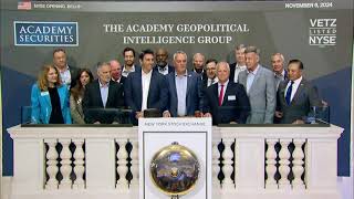 Academy Geopolitical Intelligence Group Rings The Opening Bell® [upl. by Enala]