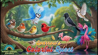 Sparrows Colorful Quest Moral story English Cartoon [upl. by Lil660]