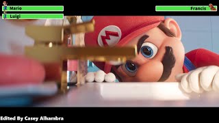 The Super Mario Bros Movie 2023 Bathroom Repair Scene with healthbars [upl. by Heyde]