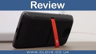 Moto Mods  JBL SoundBoost Speaker Review [upl. by Aicirtac]