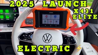 2024 Launch X431 Elite Diagnostic Tool Used on Electric VW VAG Cars [upl. by Aihsatan]