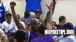 Kobe Bryant Hits CRAZY Gamewinner At Drew League Crowd Chants Kobe [upl. by Hedda]