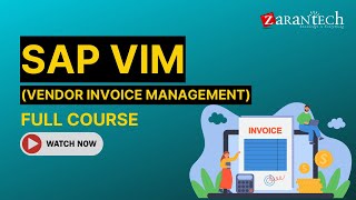 SAP VIM Vendor Invoice Management Full Course  ZaranTech [upl. by Dlawso]