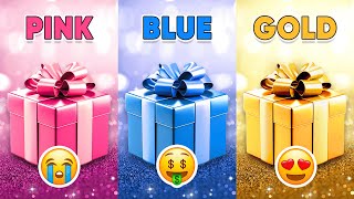 Choose Your Gift Pink Blue or Gold 💗💙⭐️ How Lucky Are You 😱 Quiz Shiba [upl. by Augy]