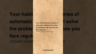 Your habits are an automatic response atomichabits habits [upl. by Neelhtak]