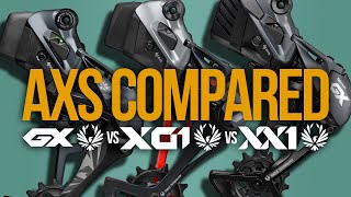 SRAM AXS Compared Simply  GX vs X01 vs XX1 [upl. by Ivens774]