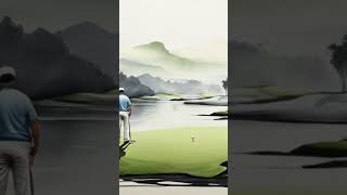 Cool Jazz for Relaxation Meditative Vibes with Zen Ink Golf Course Art shorts [upl. by Oenire39]