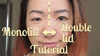 Howto Monolid to Double Lid or Double Lid to Monolid WITHOUT SURGERY [upl. by Llen]