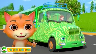 Roues sur le bus Du Safari Dans la Jungle Chanson Pour Les Enfants  Vidéos de Véhicules [upl. by Chemush]