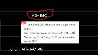 exercice vecteur et translation 3ac DIFFICILE [upl. by Siblee]