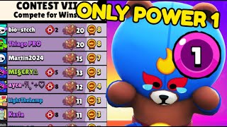 Can I beat a Contest with only Power 1 Brawlers [upl. by Corissa]