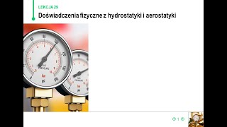 Fizyka  klasa 7  Doświadczenia fizyczne z Hydro i aerostatyki [upl. by Puri862]