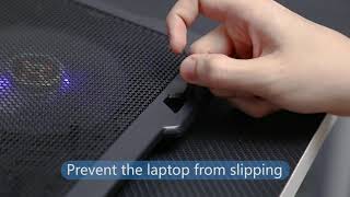 TopMate C302 Laptop Cooling Pad Ultra Slim Notebook Cooler [upl. by Broderic606]