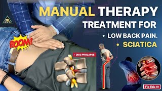 MANUAL THERAPY FOR LOW BACK PAIN  SCIATICA  LUMBAR ROTATION AND EXTENSION MOBILIZATION TECHNIQUE [upl. by Avalsorim]