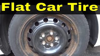 How To Inflate A Flat Car TireFull Tutorial [upl. by Avrit32]