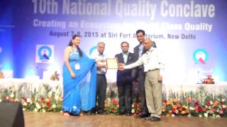 IGMPI  Recipient of QCI  DL Shah National Quality Award [upl. by Quintin]