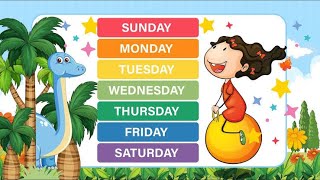 THE DAYS WEEK NAME ANIMATION AND PHONICS LETTER WITHE ORGINAL VOICE Presented By KidsZone0027 👧 [upl. by Nalehp970]