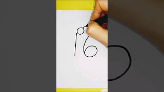 Drawing a Frog using the Number 16 numbers drawing [upl. by Galvin]