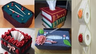 crochet tissue box cover ideascrochet box cover ideascrochet ideas crochet tissue [upl. by Hickie]