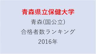 青森県立保健大学 高校別合格者数ランキング 2016年【グラフでわかる】 [upl. by Kalagher]