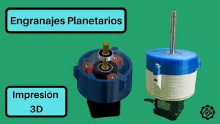 Como hacer un Reductor de engranajes planetarios  How to do a Planetary Gear with 3d printed [upl. by Annirac]