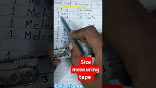 How to read measuring tapemmcminch foottape measurement civilengineering shorts video [upl. by Chancelor]