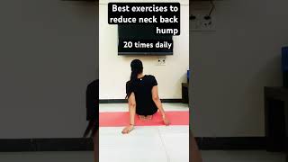 Best exercises to reduce neck back hump yogawithsaroj motivation fitness viralshort [upl. by Anirb]