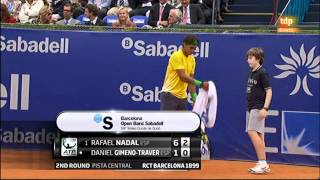 Rafa Nadal vs Daniel GimenoTraver ATP 500 Barcelona 2011 811 [upl. by Revorg]