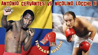 Antonio Cervantes vs Nicolino Locche 2 1080p 60fps [upl. by Ahsenac]