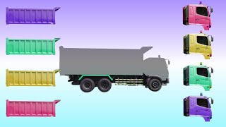 MENEBAK GAMBAR DENGAN BENAR TRUK PASIR CORRECTLY GUESS THE DUMP TRUCK OFF HEAD AND BODY COLOR [upl. by Auhso]