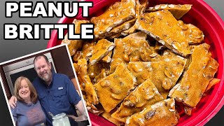 PEANUT BRITTLE A Favorite Christmas Treat An Easy 7 Ingredient Recipe [upl. by Laekim562]