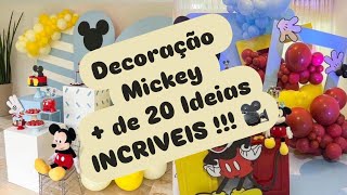 DECORAÇÃO de festa MICKEY  25 ideias INCRIVEIS [upl. by Swee96]