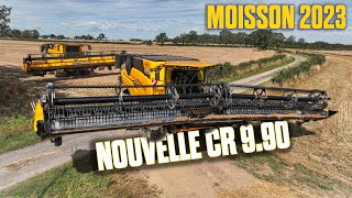 🤠CHANTIER de FOLIE MOISSON avec BENNE TRANSBORDEUR TATOMA amp NOUVELLE CR990  Déchaumage  Pressage [upl. by Haimarej]