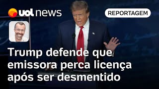 Trump defende que emissora perca licença após ser desmentido no debate  Jamil Chade [upl. by Lledniuq]