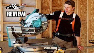 Makita 40V Max 305mm Sliding Mitre saw Review [upl. by Inami948]