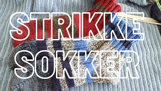 Strikke Sokker For Nybegynnere  Hvordan Strikke Ullsokk Til Dame Eller Herre 🧦 [upl. by Kolnos145]