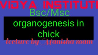 EmbryologyOrganogenesis in chick by MRmam [upl. by Sairtemed]